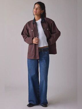 NWT OBEY Fritz Oversized Denim Barn Jacket